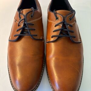 Freeman Morgan Memory Foam Men's Oxford Dress Shoes F118002 Brown/blue 10.5 (A1)